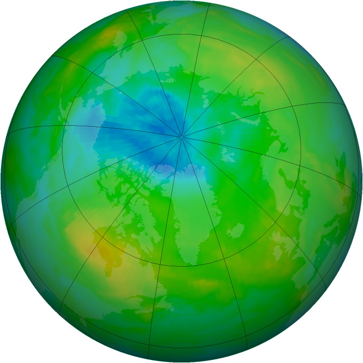 Arctic ozone map for 26 August 1982